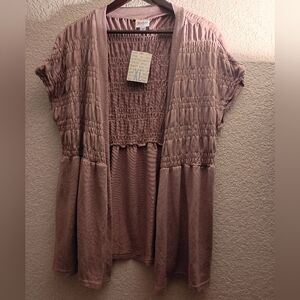 Women's Pinkish Purply Short Sleeved Cardigan NWT